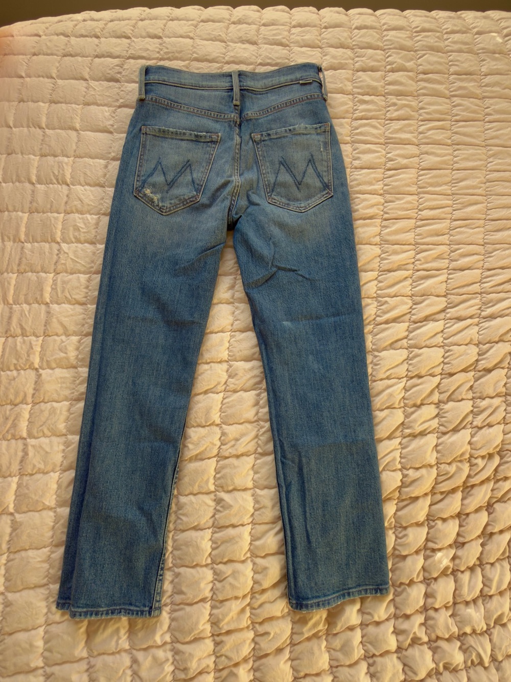 MOTHER DENIM THE PIXIE TOMCAT CROP NOT CUT AND PASTED HIGH RISE JEANS - Picture 5 of 5
